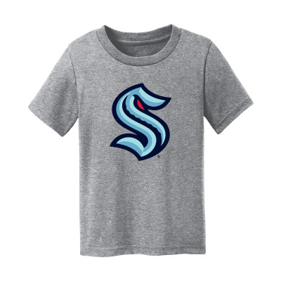 Малышам Seattle Kraken Chad & Jake Heather Gray Primary Logo T-Shirt