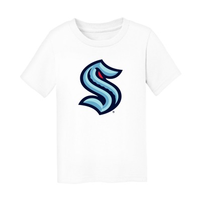 Малышам Seattle Kraken Chad & Jake White Primary Logo T-Shirt