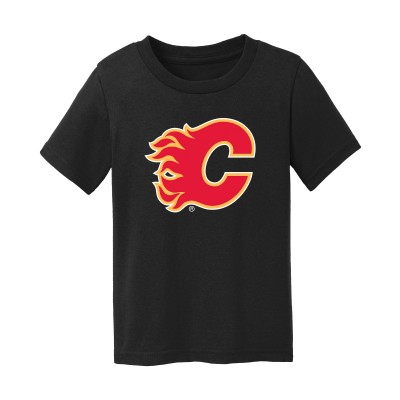 Toddler Calgary Flames Chad & Jake Black Primary Logo T-Shirt