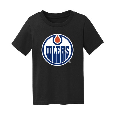 Toddler Edmonton Oilers Chad & Jake Black Primary Logo T-Shirt