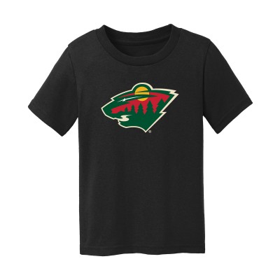 Toddler Minnesota Wild Chad & Jake Black Primary Logo T-Shirt