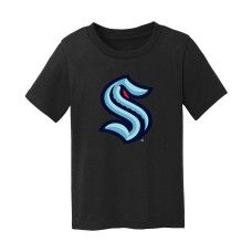 Toddler Seattle Kraken Chad & Jake Black Primary Logo T-Shirt