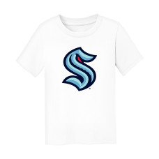 Toddler Seattle Kraken Chad & Jake White Primary Logo T-Shirt
