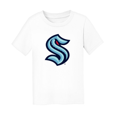 Toddler Seattle Kraken Chad & Jake White Primary Logo T-Shirt
