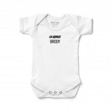 Малышам Los Angeles Kings Chad & Jake White Wordmark Personalized Bodysuit
