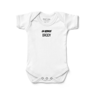 Малышам Los Angeles Kings Chad & Jake White Wordmark Personalized Bodysuit