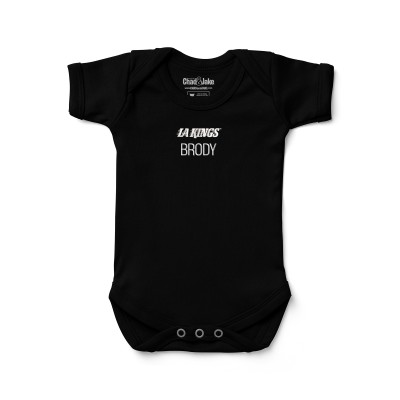 Малышам Los Angeles Kings Chad & Jake Black Wordmark Personalized Bodysuit