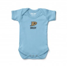 Малышам Anaheim Ducks Chad & Jake Light Blue Secondary Logo Personalized Bodysuit