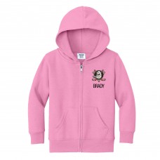 Toddler Anaheim Ducks Chad & Jake Pink Primary Logo Personalized Full-Zip Hoodie