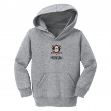Toddler Anaheim Ducks Chad & Jake Heather Gray Primary Logo Personalized Hoodie