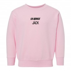 Toddler Los Angeles Kings Chad & Jake Pink Wordmark Personalized Sweatshirt