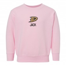 Toddler Anaheim Ducks Chad & Jake Pink Secondary Logo Personalized Sweatshirt