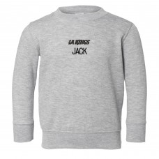 Toddler Los Angeles Kings Chad & Jake Heather Gray Wordmark Personalized Sweatshirt