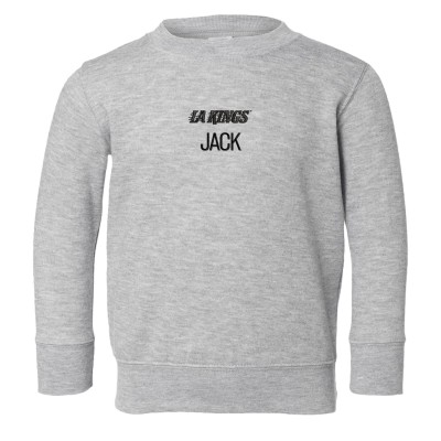 Toddler Los Angeles Kings Chad & Jake Heather Gray Wordmark Personalized Sweatshirt