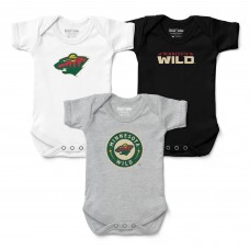 Малышам Minnesota Wild Chad & Jake Three-Pack Bodysuit Set