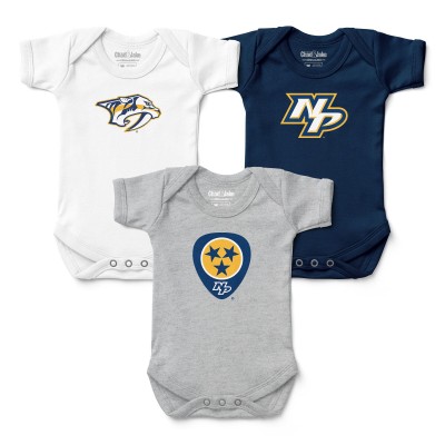 Малышам Nashville Predators Chad & Jake Three-Pack Bodysuit Set
