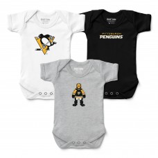 Малышам Pittsburgh Penguins Chad & Jake Three-Pack Bodysuit Set