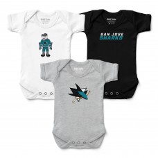 Малышам San Jose Sharks Chad & Jake Three-Pack Bodysuit Set