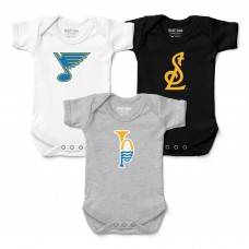 Малышам St. Louis Blues Chad & Jake Three-Pack Bodysuit Set