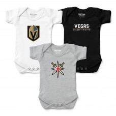 Малышам Vegas Golden Knights Chad & Jake Three-Pack Bodysuit Set