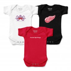 Малышам Detroit Red Wings Chad & Jake Three-Pack Bodysuit Set Малышам Detroit Red Wings Chad & Jake Three-Pack Bodysuit Set