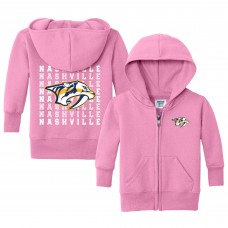 Малышам Nashville Predators Chad & Jake Light Pink Full-Zip Retro Sweatshirt