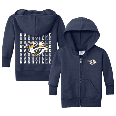 Малышам Nashville Predators Chad & Jake Navy Full-Zip Retro Sweatshirt