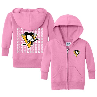 Малышам Pittsburgh Penguins Chad & Jake Light Pink Full-Zip Retro Sweatshirt
