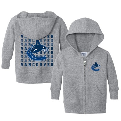 Малышам Vancouver Canucks Chad & Jake Heather Gray Full-Zip Retro Sweatshirt