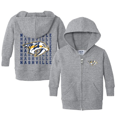 Малышам Nashville Predators Chad & Jake Heather Gray Full-Zip Retro Sweatshirt