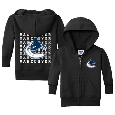 Малышам Vancouver Canucks Chad & Jake Black Full-Zip Retro Sweatshirt