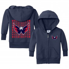 Малышам Washington Capitals Chad & Jake Navy Full-Zip Retro Sweatshirt