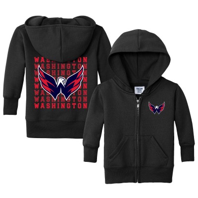 Малышам Washington Capitals Chad & Jake Black Full-Zip Retro Sweatshirt