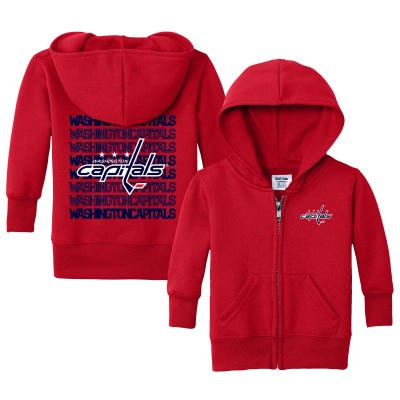 Малышам Washington Capitals Chad & Jake Red Full-Zip Retro Sweatshirt