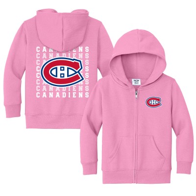 Toddler Montreal Canadiens Chad & Jake Light Pink Full-Zip Retro Sweatshirt