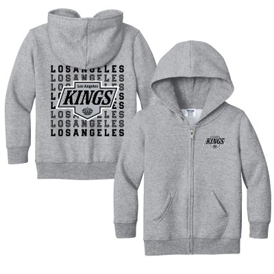 Toddler Los Angeles Kings Chad & Jake Heather Gray Full-Zip Retro Sweatshirt