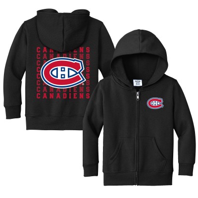 Toddler Montreal Canadiens Chad & Jake Black Full-Zip Retro Sweatshirt
