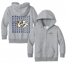 Toddler Nashville Predators Chad & Jake Heather Gray Full-Zip Retro Sweatshirt