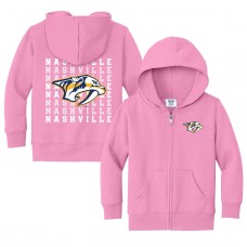 Toddler Nashville Predators Chad & Jake Light Pink Full-Zip Retro Sweatshirt