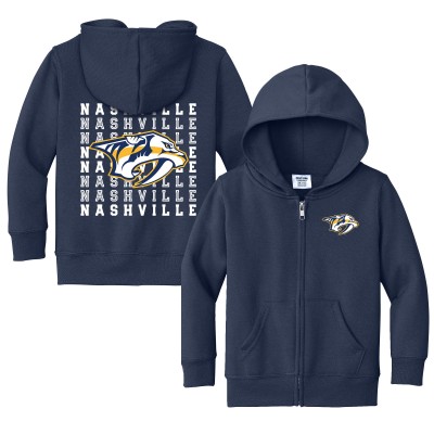 Toddler Nashville Predators Chad & Jake Navy Full-Zip Retro Sweatshirt