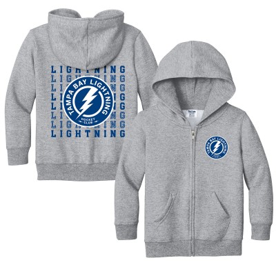 Toddler Tampa Bay Lightning Chad & Jake Heather Gray Full-Zip Retro Sweatshirt