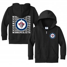 Toddler Winnipeg Jets Chad & Jake Black Full-Zip Retro Sweatshirt