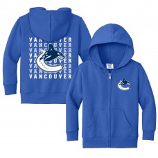 Toddler Vancouver Canucks Chad & Jake Blue Full-Zip Retro Sweatshirt