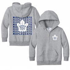 Toddler Toronto Maple Leafs Chad & Jake Heather Gray Full-Zip Retro Sweatshirt