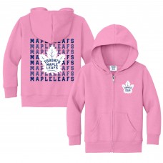 Toddler Toronto Maple Leafs Chad & Jake Light Pink Full-Zip Retro Sweatshirt
