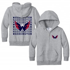 Toddler Washington Capitals Chad & Jake Heather Gray Full-Zip Retro Sweatshirt