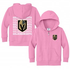 Toddler Vegas Golden Knights Chad & Jake Light Pink Full-Zip Retro Sweatshirt