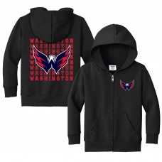 Toddler Washington Capitals Chad & Jake Black Full-Zip Retro Sweatshirt