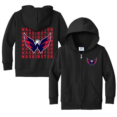 Toddler Washington Capitals Chad & Jake Black Full-Zip Retro Sweatshirt