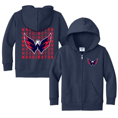 Toddler Washington Capitals Chad & Jake Navy Full-Zip Retro Sweatshirt